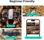 X1 Drone with Camera, Self-Flying Camera Drone with Follow Me Mode, Foldable Mini Drone with HDR Video Capture, Palm Takeoff, Intelligent Flight Paths, Hands-Free Control Black (Combo Plus) - Image 5