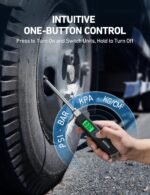 AstroAI Digital Tire Pressure Gauge 230 PSI Heavy Duty Dual Head Stainless Steel Made for Truck and RV with Backlit LCD and Flashlight Car Accessories (2) - Image 4