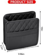 Mandark Car Seat Back Organizer, PU Leather Vehicle Backseat Hanging Storage Pocket, Multipurpose Auto Travel Essentials Accessories for Kids & Adults, Universal for Most Cars (Black) - Image 3