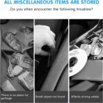 Mandark Car Seat Back Organizer, PU Leather Vehicle Backseat Hanging Storage Pocket, Multipurpose Auto Travel Essentials Accessories for Kids & Adults, Universal for Most Cars (Black) - Image 4