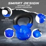 Yes4All Kettlebell, 5-100 LB Vinyl Coated Cast Iron Strength Training Kettlebells for Home Gym Exercises, Fitness, Full Body Workout Equipment, Push Ups, and Grip Strength - Image 4