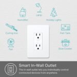Kasa Smart Plug KP200, In-Wall Smart Home Wi-Fi Outlet Works with Alexa, Google Home & IFTTT, No Hub Required, Remote Control, ETL Certified , White, 1 Pack - Image 4