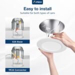 Amico Recessed Lighting 5/6 Inch, 12 Pack 5CCT Flat LED Can Lights, 2700K/3000K/4000K/5000K/6000K Selectable,12W Eqv 110W, 1050LM Brightness, Retrofit Installation - ETL & FCC, White - Image 3