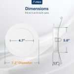 Amico Recessed Lighting 5/6 Inch, 12 Pack 5CCT Flat LED Can Lights, 2700K/3000K/4000K/5000K/6000K Selectable,12W Eqv 110W, 1050LM Brightness, Retrofit Installation - ETL & FCC, White - Image 4