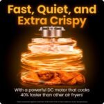 Chefman Air Fryer TurboFry 7-Qt, 6-in-1 High-Powered 450°F Cooking for Crispier Results, Compact Space-Saving Design, Air Fry, Bake, Broil, Reheat, Dehydrate, Defrost, Fast & Even Cooking – Black - Image 4