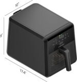 Chefman Air Fryer TurboFry 7-Qt, 6-in-1 High-Powered 450°F Cooking for Crispier Results, Compact Space-Saving Design, Air Fry, Bake, Broil, Reheat, Dehydrate, Defrost, Fast & Even Cooking – Black - Image 5