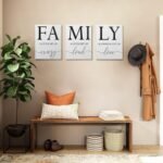 GUBIYU Home Family Wall Decor, Set of 3 Inspirational Canvas Prints Black and White Framed Canvas Art Paintings Wood Wall Decoration for Dining Room Bedroom Living Room 12"x16" - Image 5