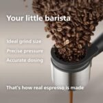 Philips Baristina Espresso Machine, Grind, Tamp & Brew Coffee Beans in One Swipe, Compact, 16 Bar Pump Pressure, Automatic Grinder, Black with Black Portafilter (BAR300/60) - Image 5