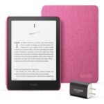Kindle Paperwhite Essentials Bundle including All-new Kindle Paperwhite (16GB) - Raspberry, Fabric Cover - Raspberry, and Power Adapter - Image 3