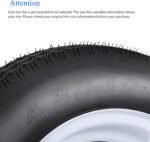 2 Pack 480-12 4.80x12 4.80-12 4.8-12 Trailer Tires with 12'' Rims, 5 Lug on 4.5'', Load Range C 6PR - Image 5