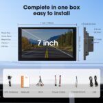 7" Double Din Car Stereo w/Wireless CarPlay & Android Auto - Android 13 Touchscreen, Bluetooth 4.1, 2GB+32GB, GPS, 25W AMP (No Camera) - Image 5