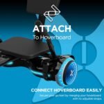 Hover-1 Turbo Hoverboard Combo | Seat Attachment Buggy, 7 MPH Top Speed, 6 Mile Range, 400W Motor (2x 200W), 4.5Hr Charge Time, 220lbs Max Weight Hoverboard GO Kart for Kids and Adults, Black - Image 5