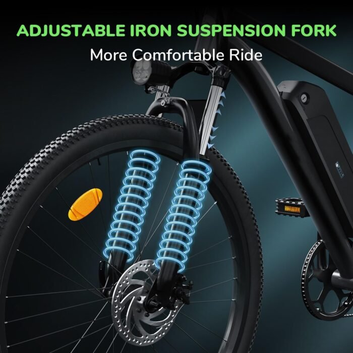 Electric Bike for Adults 750W Peak, 26" Mountain E-Bike, 55 Miles + 20MPH Adult Electric Bicycles for Road Sand Mountain - Image 6