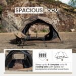 OneTigris JOVIAN 4 Person Camping Tent 3 Season Family Shelter Easy Setup Outdoor Backpacking with 2000mm Outer Rainfly, 5000mm Bottom & Waterproof Floor Mat - Image 4