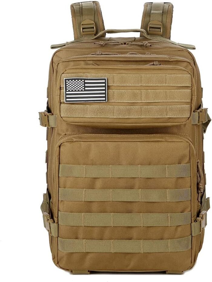 QT&QY 45L Military Tactical Backpacks Molle Army Assault Pack 3 Day Bug Out Bag Hiking Treeking Rucksack… - Image 3