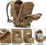 QT&QY 45L Military Tactical Backpacks Molle Army Assault Pack 3 Day Bug Out Bag Hiking Treeking Rucksack… - Image 5