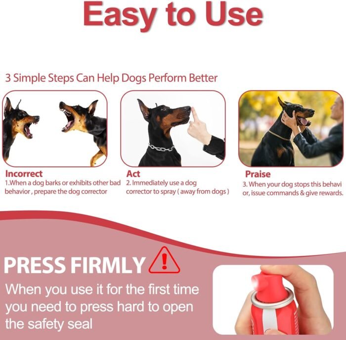 Corrector Spray Dog Trainer, 80ml 1 Pack Dog Corrector Spray for Dogs to Stops Barking, Jumping Up Attacks & Unwanted Dog Behaviour Humane Effective - Image 4
