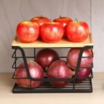 ALOCEO 2 Pack Storage Stackable Kitchen Laundry Organizers with Bamboo Top, Large Trash Bag Holder and Small Garbage Bag Dispenser for Countertop Organization - Image 4