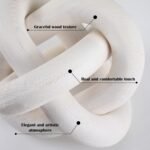 3 Link Wood Knot Decor - Hand Carved Coffee Table Decoration, Boho Chain Link Decor, Modern Shelf, Rustic Objects for Home Living Room Bedroom(White) - Image 4