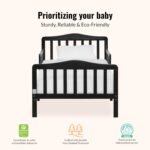 Dream On Me Classic Design Toddler Bed In Black, Greenguard Gold And JPMA Certified, Low To Floor Design, Two Side Safety rails, Non-Toxic Finishes, Wooden Nursery Furniture - Image 5