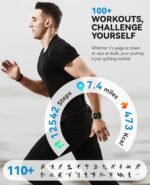 Smart Watches for Women Men,Fitness Watch (Answer/Make Calls),Fitness Tracker with 120+ Sport Modes/Step Counter/Sleep Monitor/Pedometer,IP68 Waterproof, Smartwatch for Android/iPhone, Gold - Image 4