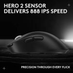Logitech G PRO X Superlight 2 DEX Wireless Gaming Mouse, 60g pro-Grade Right-Handed Mouse with 5 programmable Buttons, USB-C Charging, 44k DPI Sensor, up to 8 kHz Polling for PC/Mac - Black - Image 10