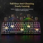 Redragon K552 Mechanical Gaming Keyboard, 87-Key Compact, LED Gaming Keyboard with Red Switches, Anti-Ghosting, Metal Frame for PC Gaming & Typing, Beginner-Friendly (Black) - Image 6