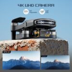 Brushless Motor Drone with Camera for Adults 4K UHD Long Range FPV Video,5G Transmission,120°FOV 90°Adjustable Lens,2Batteries,Carrying Case,Optical Positioning,Easy for Beginner,Under249G - Image 3