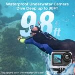 icefox i7 Action Camera 4K 60FPS 30MP with 2X 2150mAh Batteries, Underwater Camera with 5X Zoom, EIS, Powered by Snappro App,Support Video&Photo Editing,Waterproof, WiFi Remote Control - Image 5