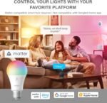 Sengled Matter LED Smart Light Bulb (A19), Multicolor, Compatible with Alexa, 60W Equivalent, 800LM, Instant Pairing, 1-Pack - Image 3