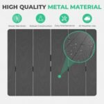 JEAREY Patio Dining Table Sets 5-Piece, Outdoor Dining Furniture Set Table and 4 Chairs, All Weather Dining Set for Lawn, Garden, Backyard, Poolside, Gray - Image 3