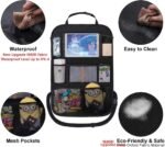 ONE PIX Backseat Car Organizer Mats Back Seat Organizers and Storage Bag with Touch Screen Tablet Holder for Kids Toddlers Car Seats, Travel Accessories, Road Trip Essentials Kids - Image 3