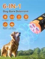 Dog Bark Deterrent Device - Ultrasonic Anti-Barking Devices with 3X Sonic Emitters, Up to 50FT Long Range & Rechargeable Bark Control - Safe for Dogs Training - Indoor & Outdoor (Black) - Image 3
