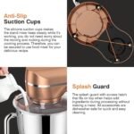 Mini Angel Stand Mixer,10-Speed 5QT Kitchen Electric Mixer,Tilt-Head Food Mixer with Dough Hook, Wire Whisk, Flat Beater, Stainless Steel Bowl (Champagne) - Image 5