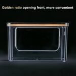 Hudgan Stackable Storage with Bamboo Top for Laundry Room Organization, Extra Large Trash Bag/Garbage Bag Dispenser, Under Sink Organizer, Pantry Organizers - Image 3