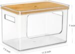 Hudgan Stackable Storage with Bamboo Top for Laundry Room Organization, Extra Large Trash Bag/Garbage Bag Dispenser, Under Sink Organizer, Pantry Organizers - Image 5