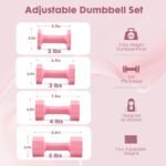 Adjustable Dumbbell Set, 4 in 1 Free Weights Dumbbells Set for Women, Weights for Women at Home, 2lb 3lb 4lb 5lb with TPU Soft Rubber Handle for Home Gym Exercise Training - Image 5