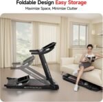 RHYTHM FUN 8.0 MPH Treadmills for Home, Running Walking Pad Treadmill with Incline up to 8%, Foldable Treadmill with Handle Bar, Low Noise Walking Pad for 300 lbs - Image 5