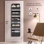 Over Door Organizer with 5 Large Pockets, Heavy Duty Hanging Organizer Storage, Closet Bathroom Nursery Bedroom Dorm, Toys Cosmetics Sundries and Baby Essentials, Black - Image 5