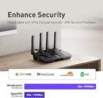 GL.iNet GL-MT6000 (Flint 2) WiFi 6 High Speed Gaming Routers for Wireless Internet, 2 x 2.5G Ethernet Ports for Fiber Optic Modem, Long Range Computer VPN WiFi Router, Home & Business - Image 3