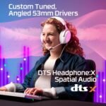 HyperX Cloud III – Wired Gaming Headset, PC, PS5, Xbox Series X|S, Angled 53mm Drivers, DTS, Memory Foam, Durable Frame, Ultra-Clear 10mm Mic, USB-C, USB-A, 3.5mm – Pink - Image 8