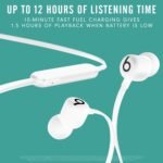 Beats Flex Wireless Earbuds - Apple W1 Headphone Chip, Magnetic Earphones, Class 1 Bluetooth, 12 Hours of Listening Time, Built-in Microphone - Smoke Gray - Image 3