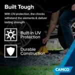 Camco Camper & RV Wheel Chock with Rope - Keeps Trailer in-Place to Safely Unhitch or Park - Compatible with Wheels Up to 26” in Diameter & Molded of Heavy-Duty Hard Plastic - 2-Pack - 44471 - Image 5