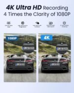 COOLCRAZY 4K Dash Cam Front, Built-in WiFi GPS, Dash Camera for Cars, 3.2" IPS Screen Dashcam with App Control, Free 32G Card, 170°Wide Angle, 24H Parking Mode, WDR, Night Vision, G-Sensor - Image 3