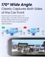 COOLCRAZY 4K Dash Cam Front, Built-in WiFi GPS, Dash Camera for Cars, 3.2" IPS Screen Dashcam with App Control, Free 32G Card, 170°Wide Angle, 24H Parking Mode, WDR, Night Vision, G-Sensor - Image 5