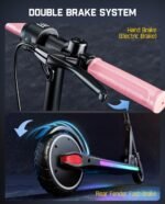 FanttikRide T9 Apex Electric Scooter for Kids 4.3-5.6 ft, LED Colorful Lights with Bluetooth Music Speaker, 7/10/12 MPH Digital Display, Adjustable Height, Up to 40 mins, UL-2272Certified - Image 5