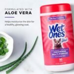 Wet Ones for Pets Freshening Multipurpose Wipes for Cats with Aloe Vera, Fresh Scent - Easy to Use Cat Cleaning Wipes for Pet Grooming in Canister, 50 Count - Image 4