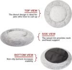 Bedfolks Calming Donut Dog Bed, 36 Inches Round Fluffy for Large Dogs, Anti-Anxiety Plush, Machine Washable (Dark Grey, Large) - Image 5