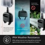 Kasa Outdoor Smart Plug, Smart Home Wi-Fi Outlet with 2 Sockets, IP64 Weather Resistance, Compatible with Alexa, Google Home & IFTTT, No Hub Required, ETL Certified(EP40), Black - Image 4