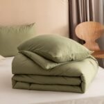 ROSGONIA Queen Comforter Set Olive Green, 3pcs Bedding Sets Queen (1 Boho Olive Comforter & 2 Pillowcases), All Season Lightweight Blanket Quilt - Image 7